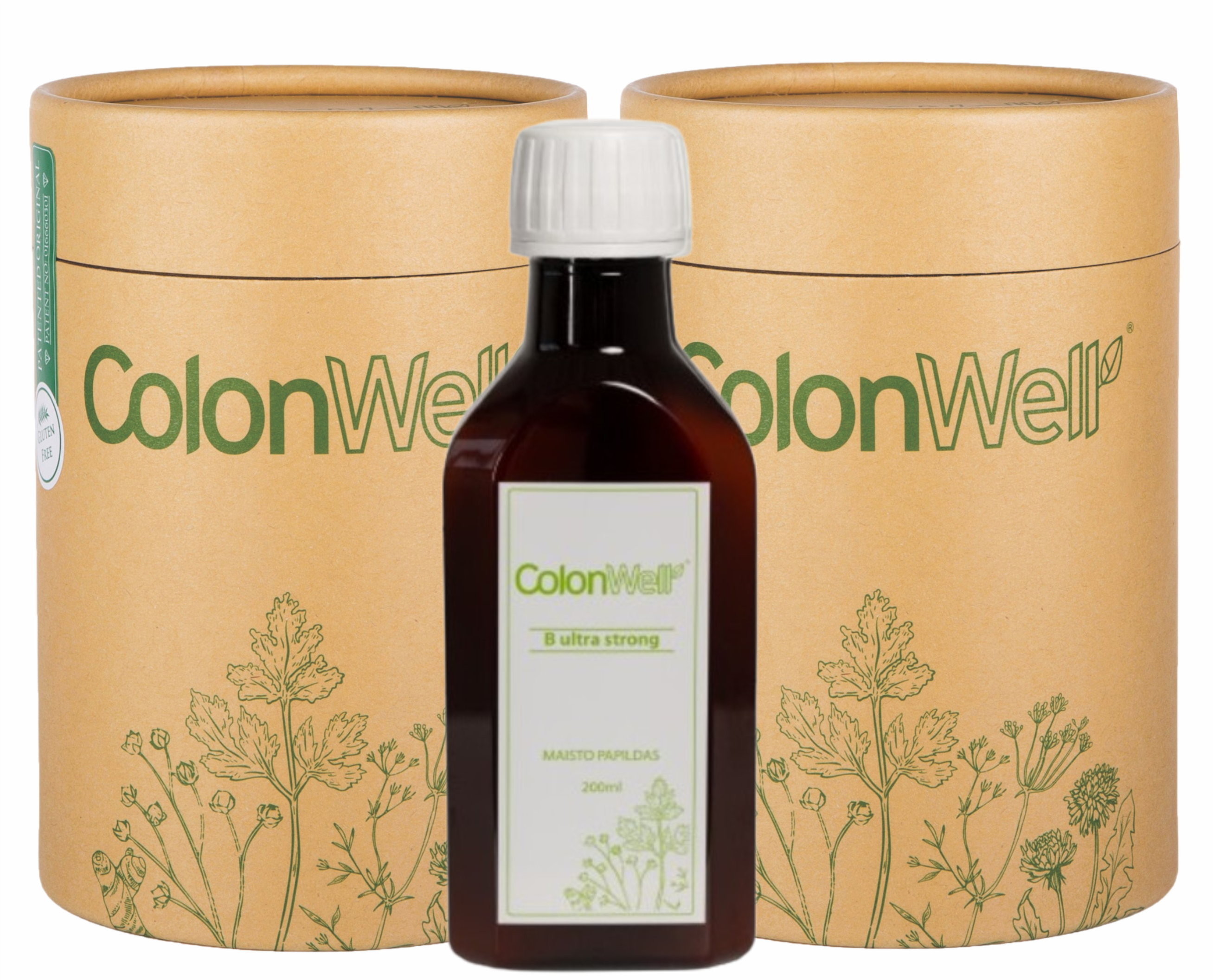 Colonwell.lt produktas - 2 vnt. ColonWell + ColonWell B ultra strong - nervų sistemai (200ml)